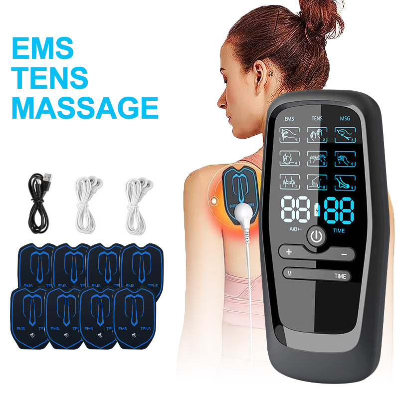 Tens Pain Relief Unit - Elettrostimolatore muscolare EMS Unità decine Impulso