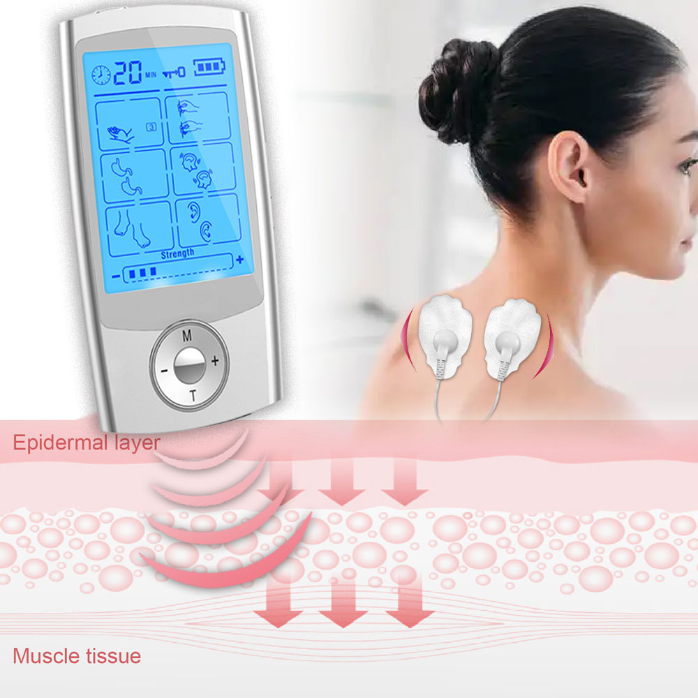 Tens Pain Relief Unit - Elettrostimolatore Muscolare TENS EMS con 20